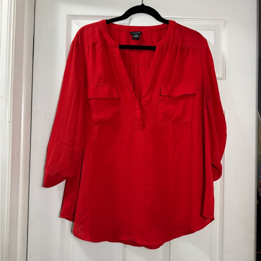torrid Red Blouse Top